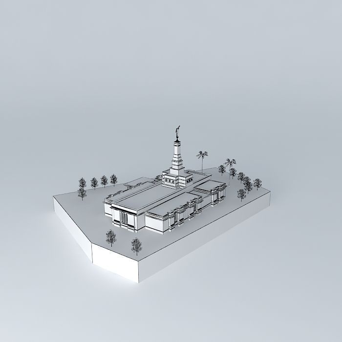 LDS Temple Asuncion Paraguay 112 Th. Operating Templo Mormon. Free 3D model_3