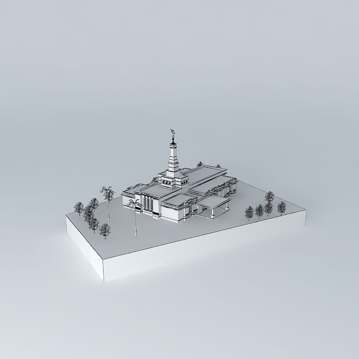 LDS Temple Asuncion Paraguay 112 Th. Operating Templo Mormon. Free 3D model_4