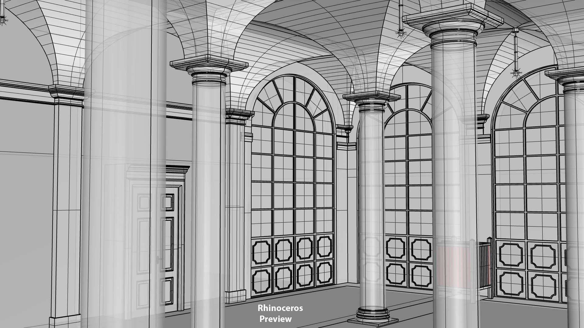 Column Hall 3D model_1