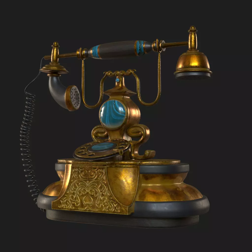 old phone 3D model_0