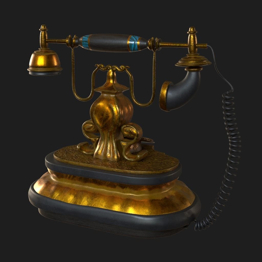 old phone 3D model_3