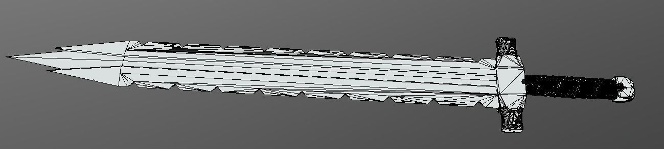 Old Blade Low-poly 3D model_7