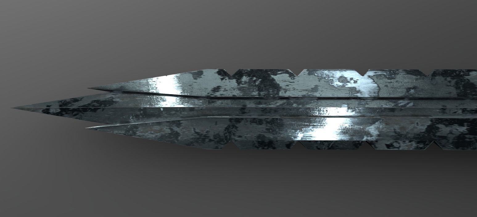 Old Blade Low-poly 3D model_2