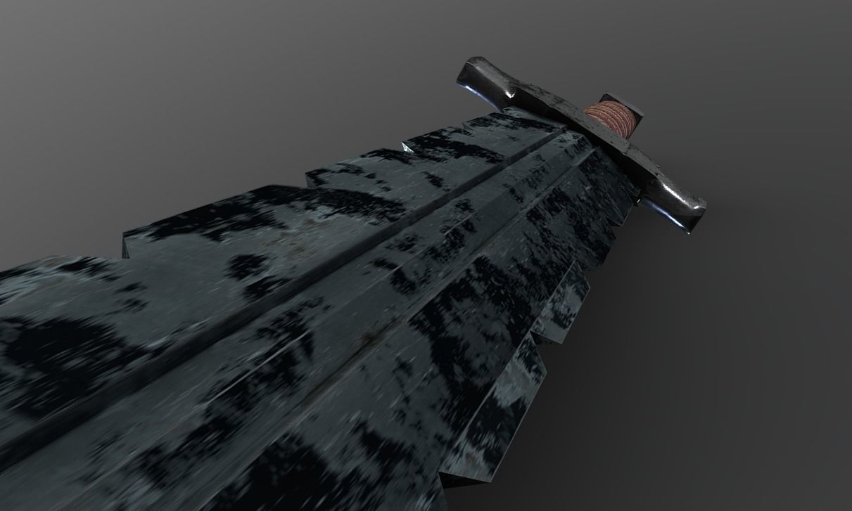 Old Blade Low-poly 3D model_5