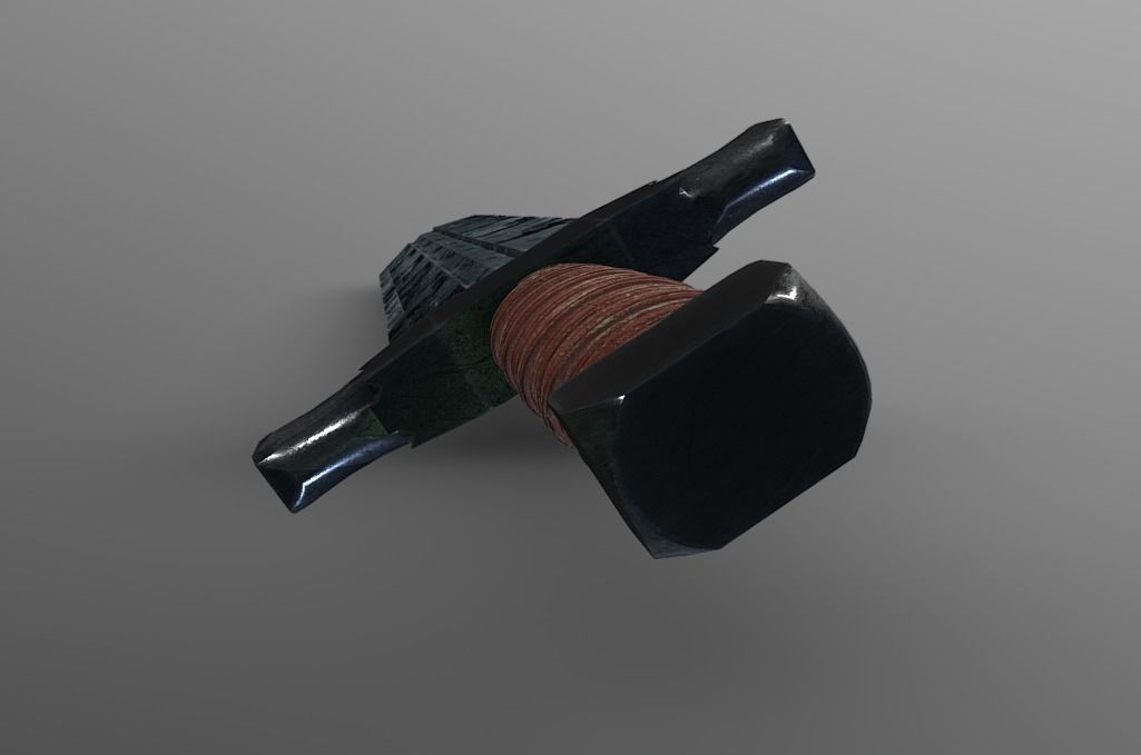 Old Blade Low-poly 3D model_3