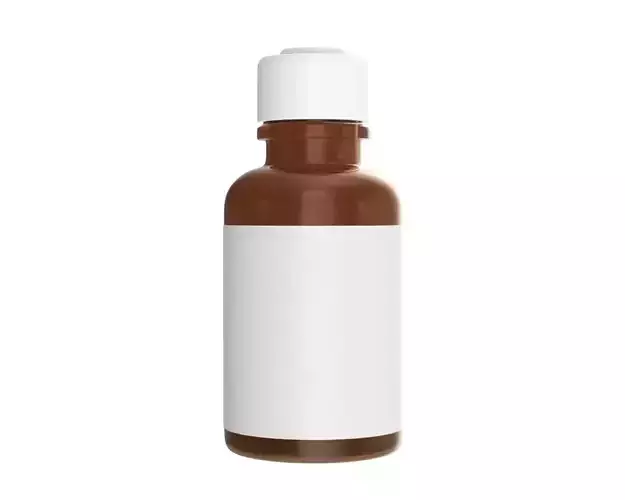Medicine small glass bottle mockup 03 3D model