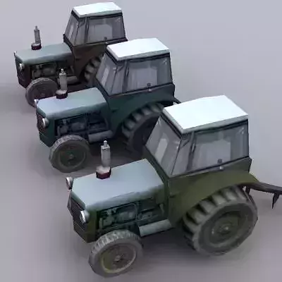 Tractor group of three old tractors