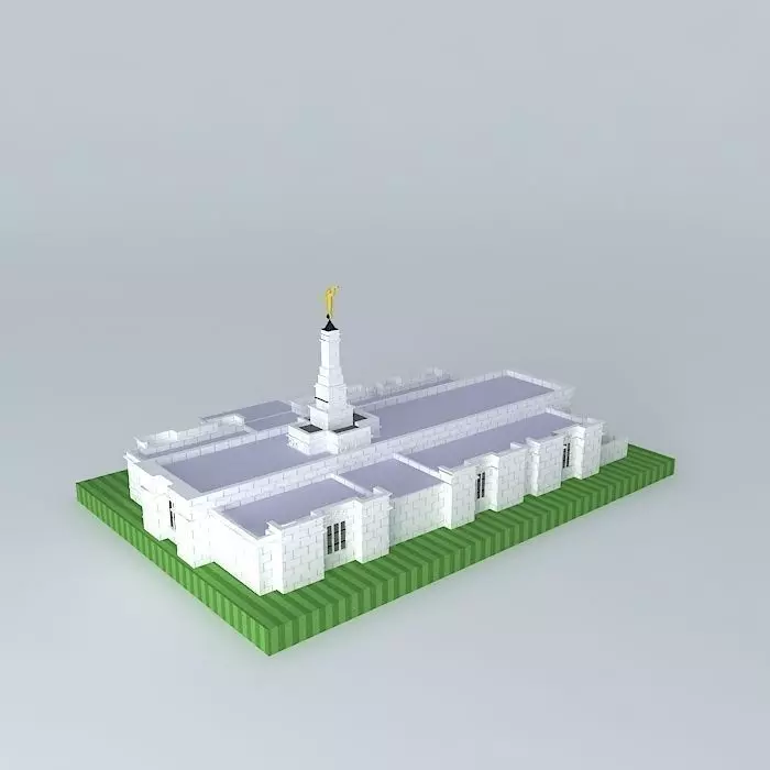 LDS. Temple Bismarck North Dakota Templo Mormon 61 st operati... Free 3D model_0