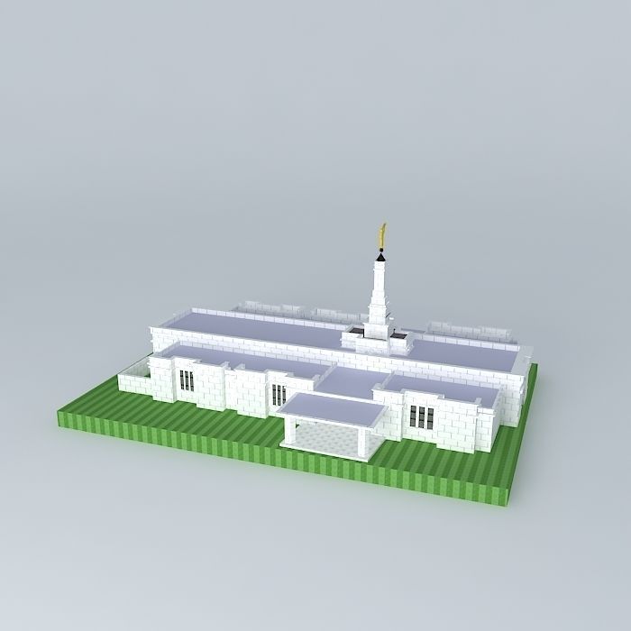 LDS. Temple Bismarck North Dakota Templo Mormon 61 st operati... Free 3D model_1