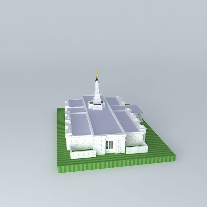 LDS. Temple Bismarck North Dakota Templo Mormon 61 st operati... Free 3D model_2