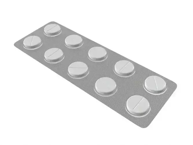 Pills in blister pack 02 3D model