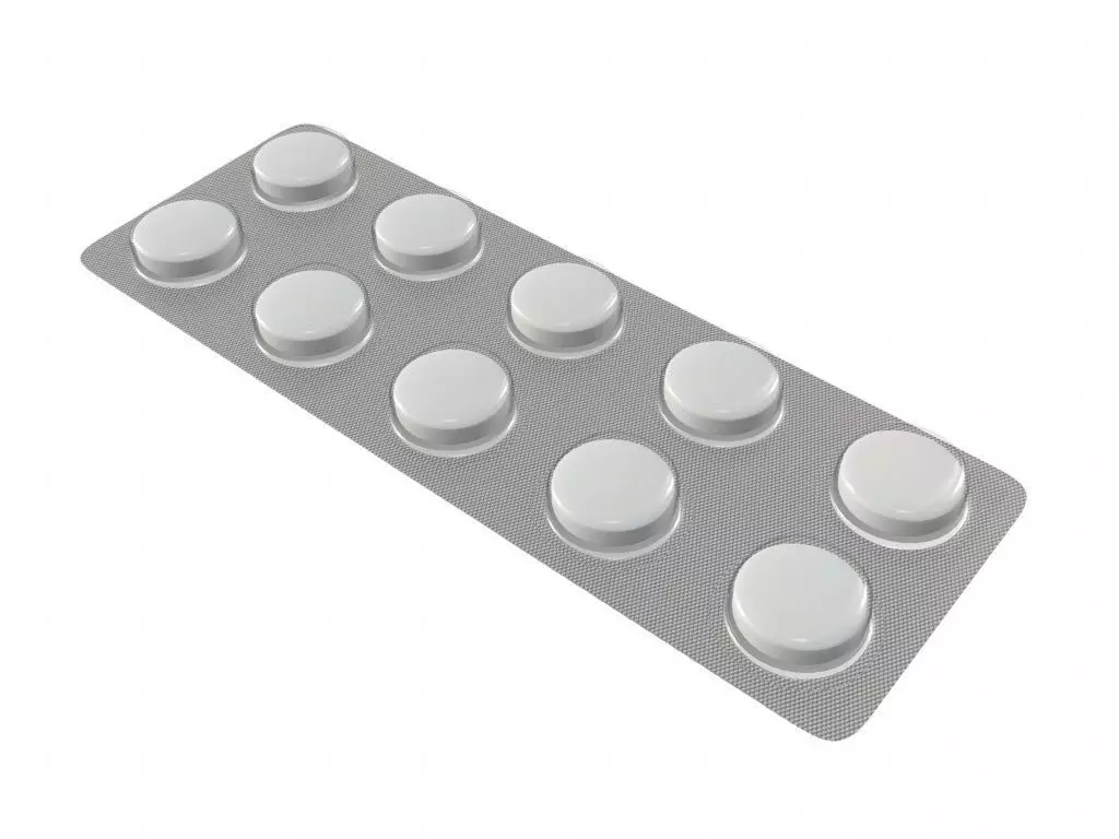 Pills in blister pack 03 3D model