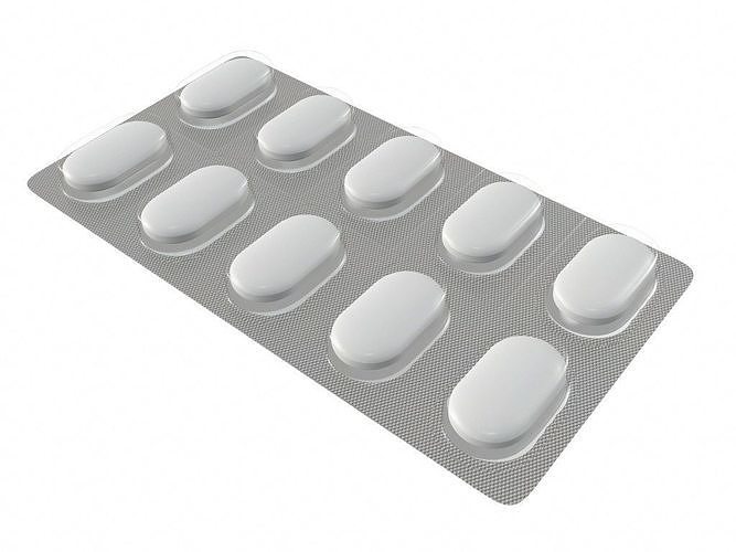 Pills in blister pack 05 3D model
