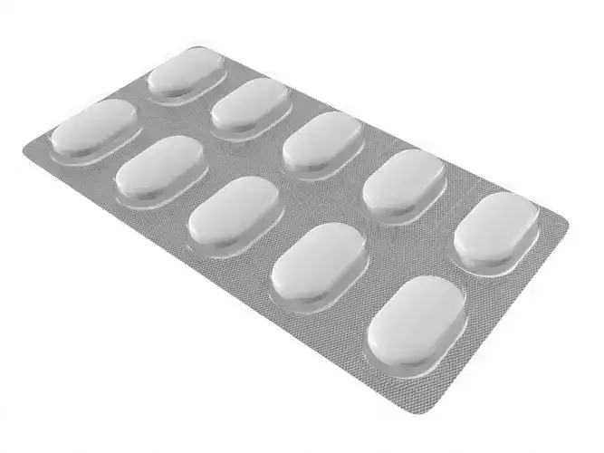 Pills in blister pack 05 3D model