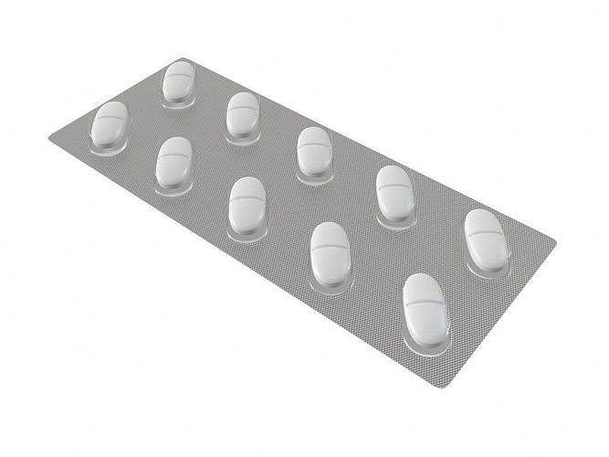 Pills in blister pack 06 3D model