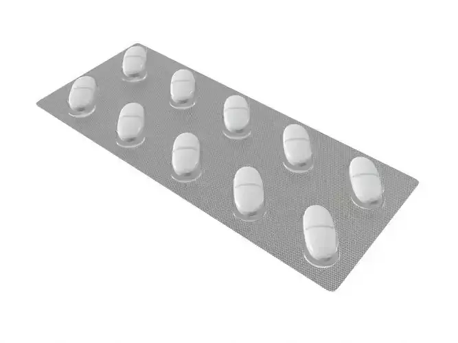 Pills in blister pack 06 3D model