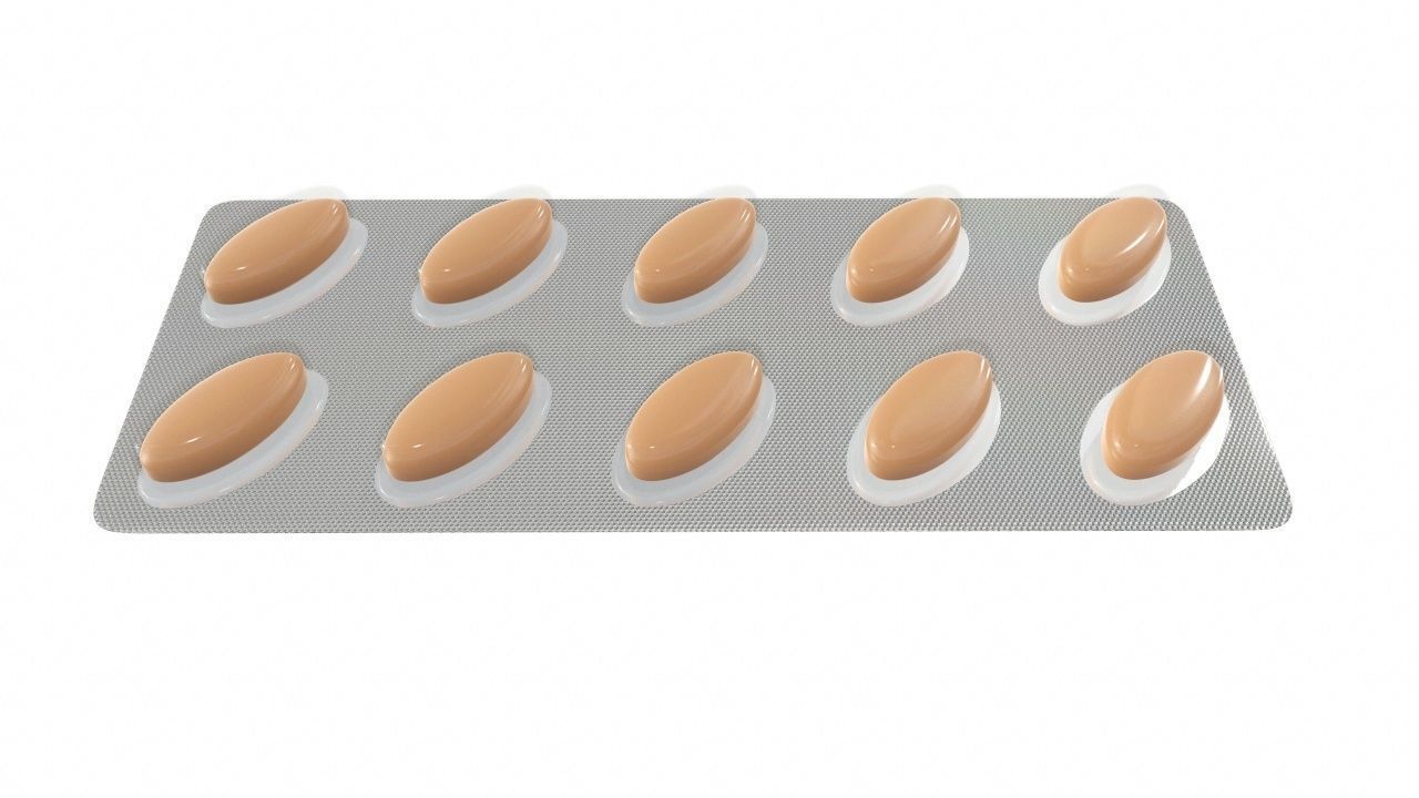 Pills in blister pack 07 3D model_1