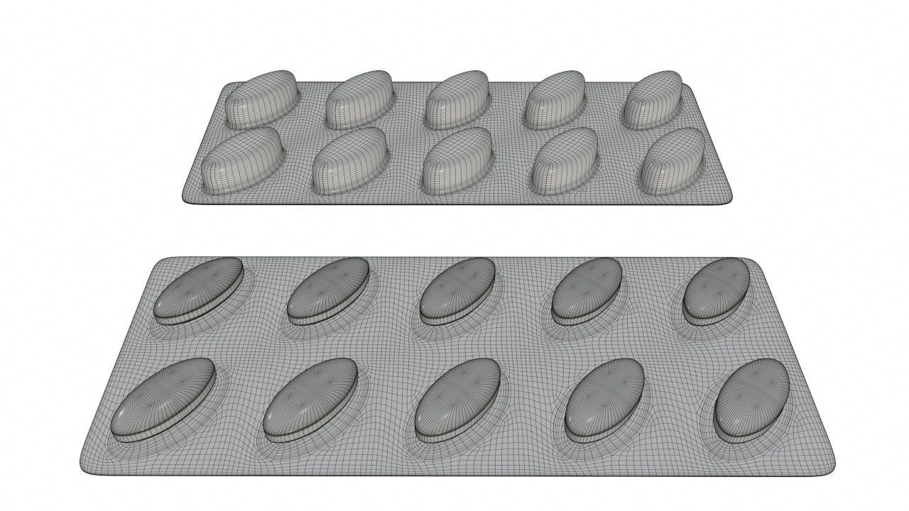 Pills in blister pack 07 3D model_3