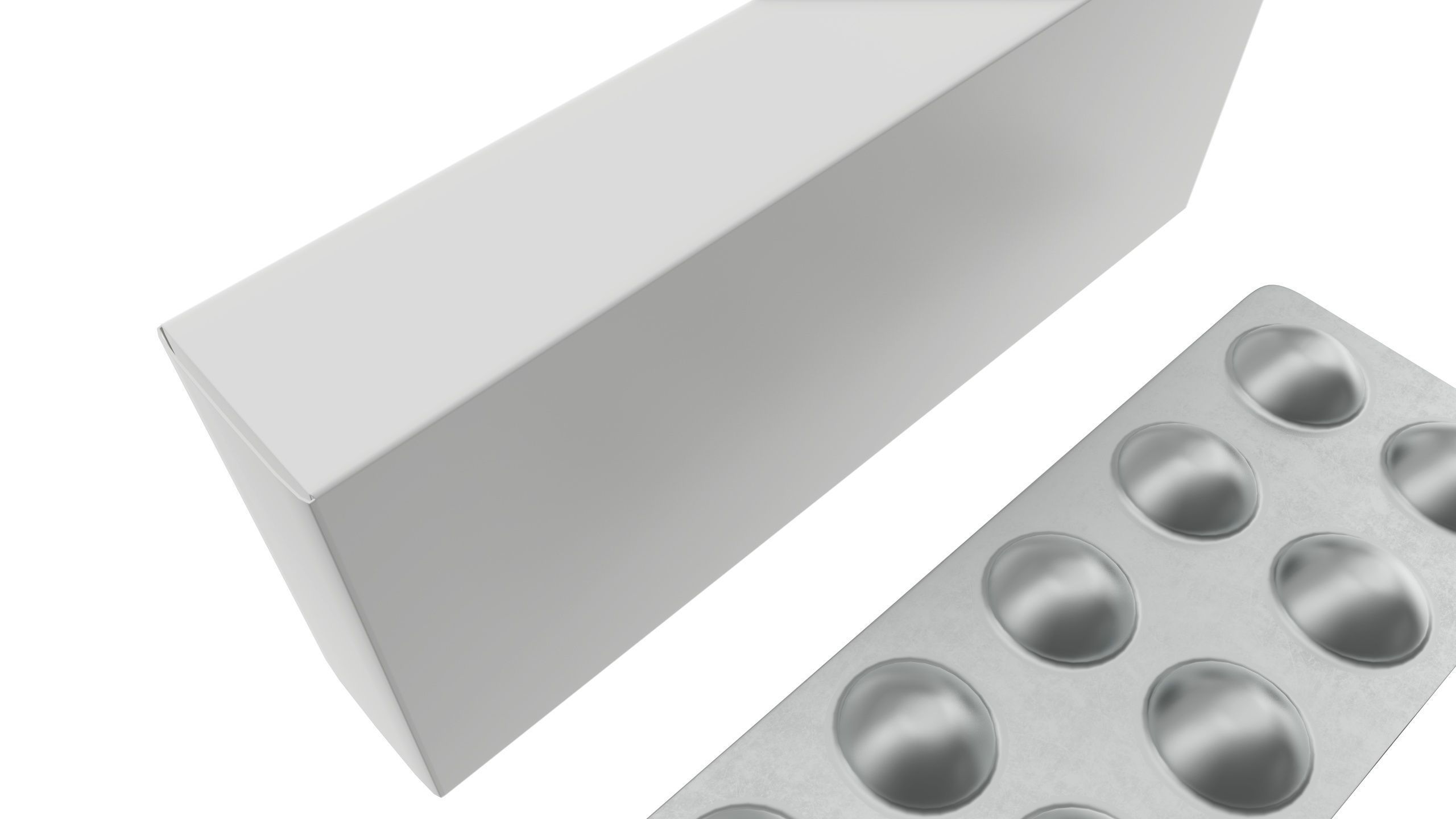 Pills with paper box package 01 3D model_2