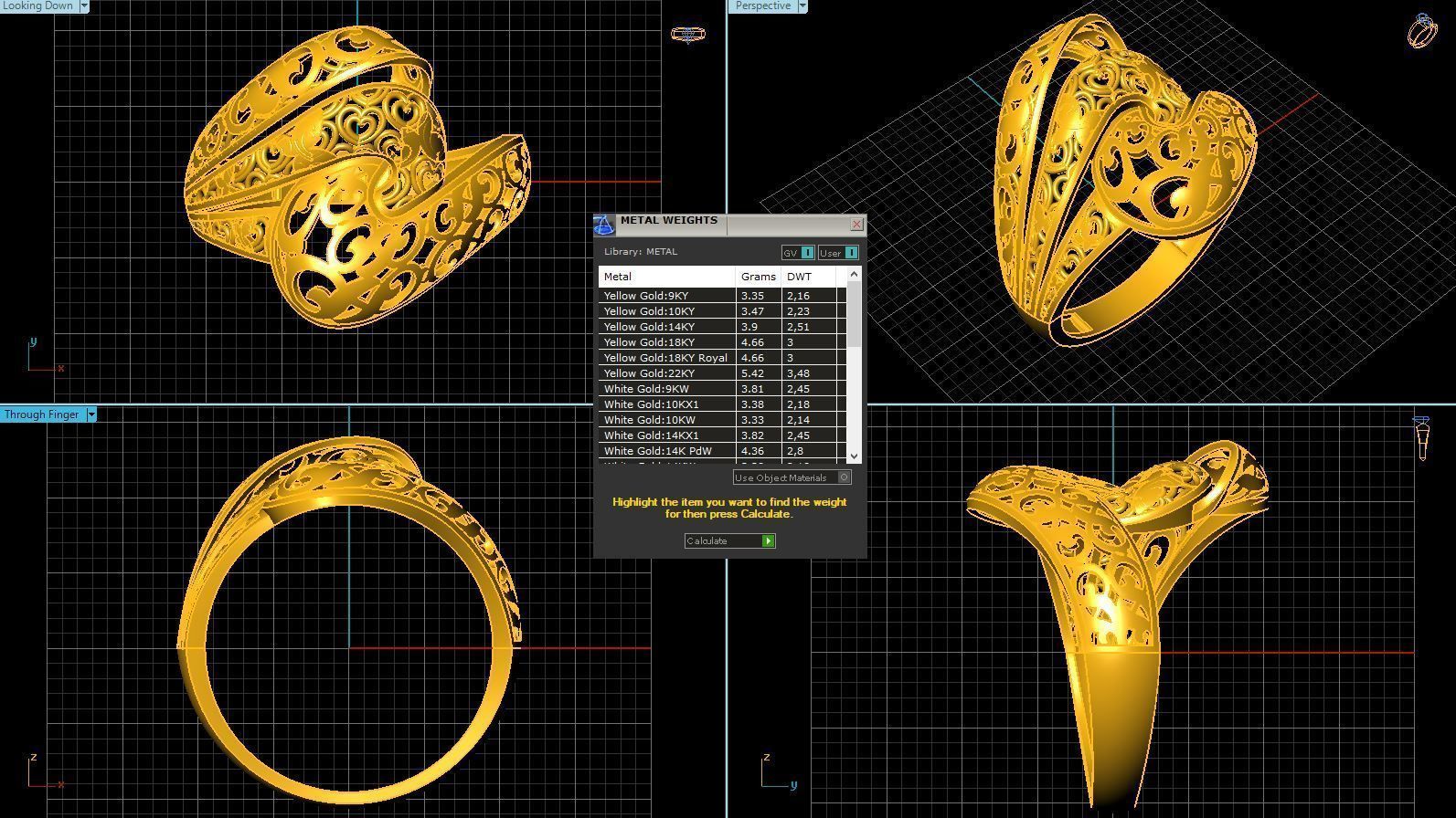 ring gold 3D model_1