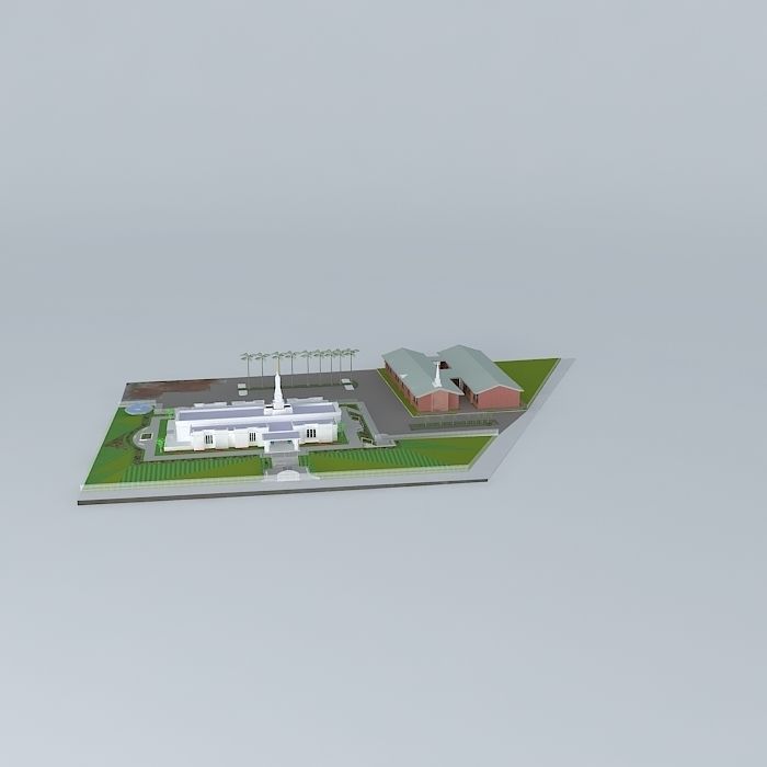 LDS.Temple Veracruz, Mexico.Templo Mormon 93 rd. operating te... Free 3D model_2