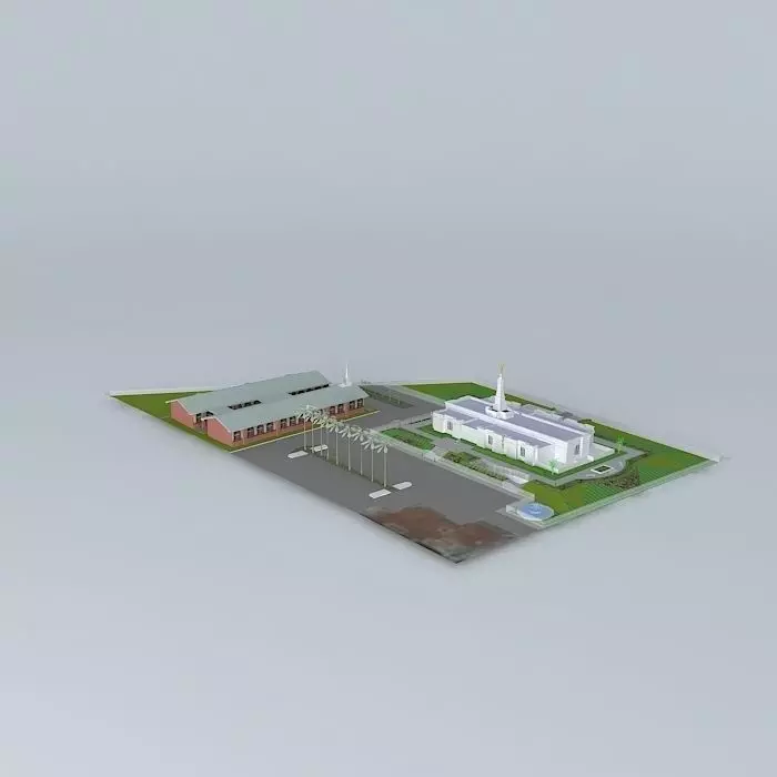 LDS.Temple Veracruz, Mexico.Templo Mormon 93 rd. operating te... Free 3D model_0