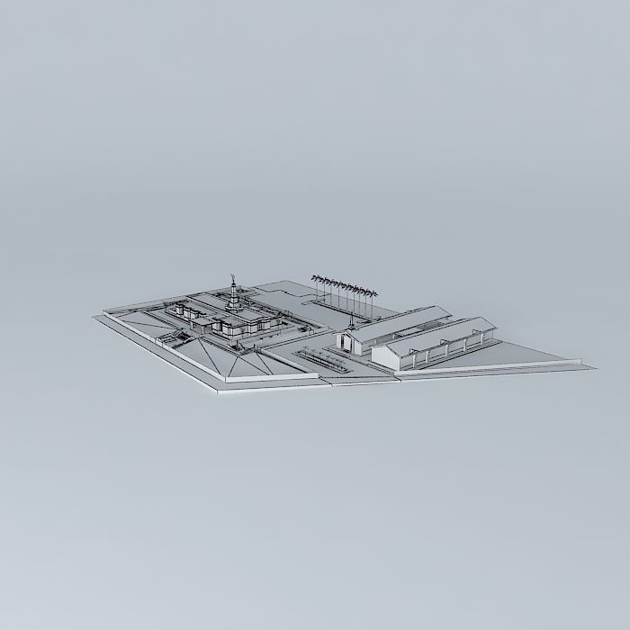 LDS.Temple Veracruz, Mexico.Templo Mormon 93 rd. operating te... Free 3D model_4