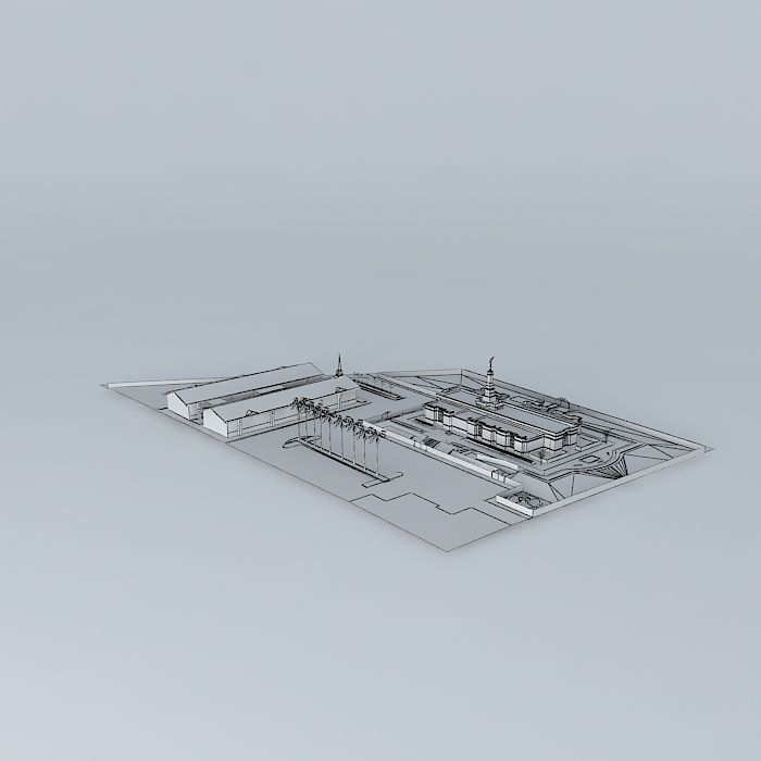 LDS.Temple Veracruz, Mexico.Templo Mormon 93 rd. operating te... Free 3D model_3