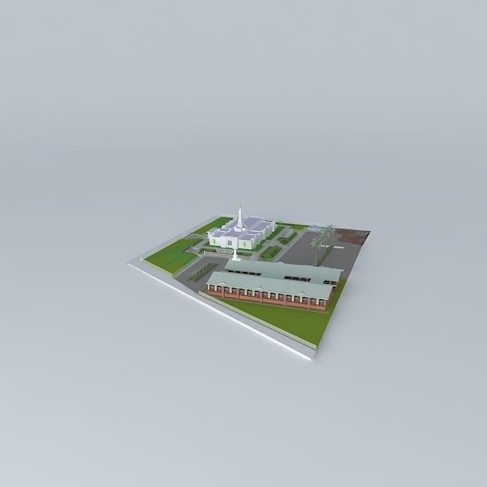 LDS.Temple Veracruz, Mexico.Templo Mormon 93 rd. operating te... Free 3D model_1