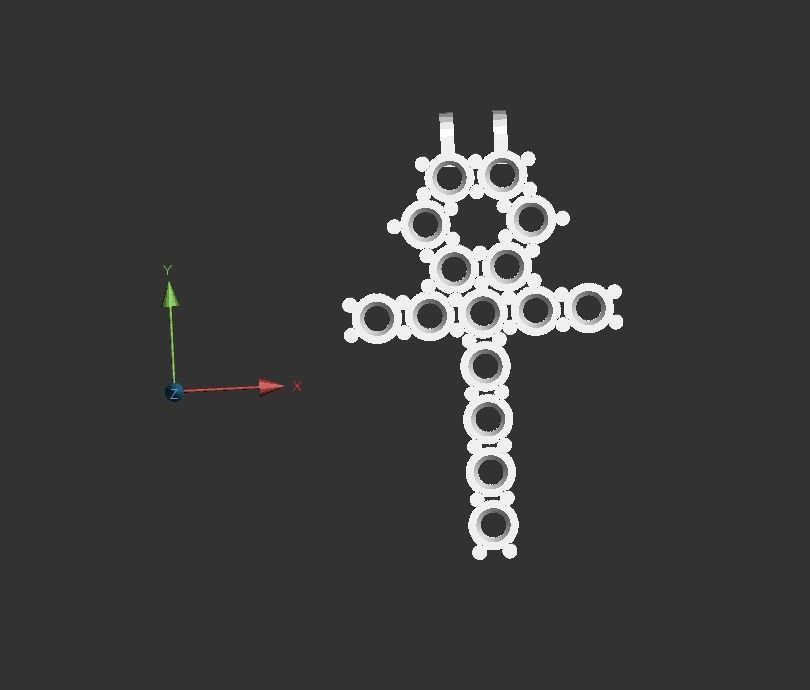 5 Pointer Ankh Cross 3D print model_3