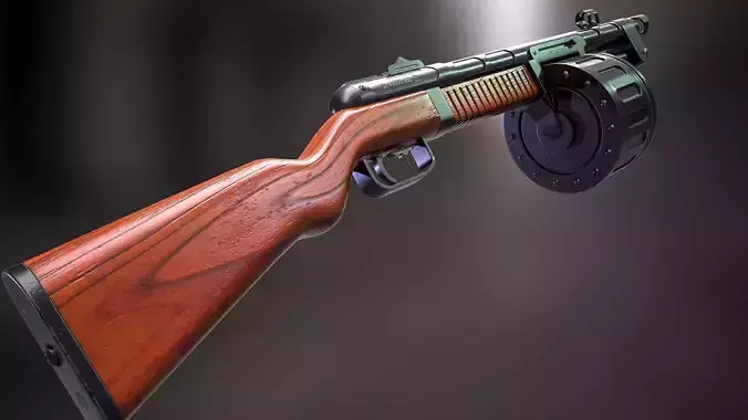 Shoutgun Weapon Low Poly