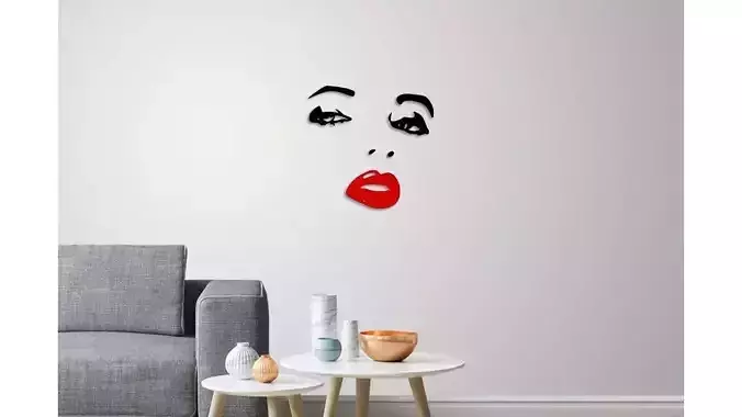 Lady face wall decoration 