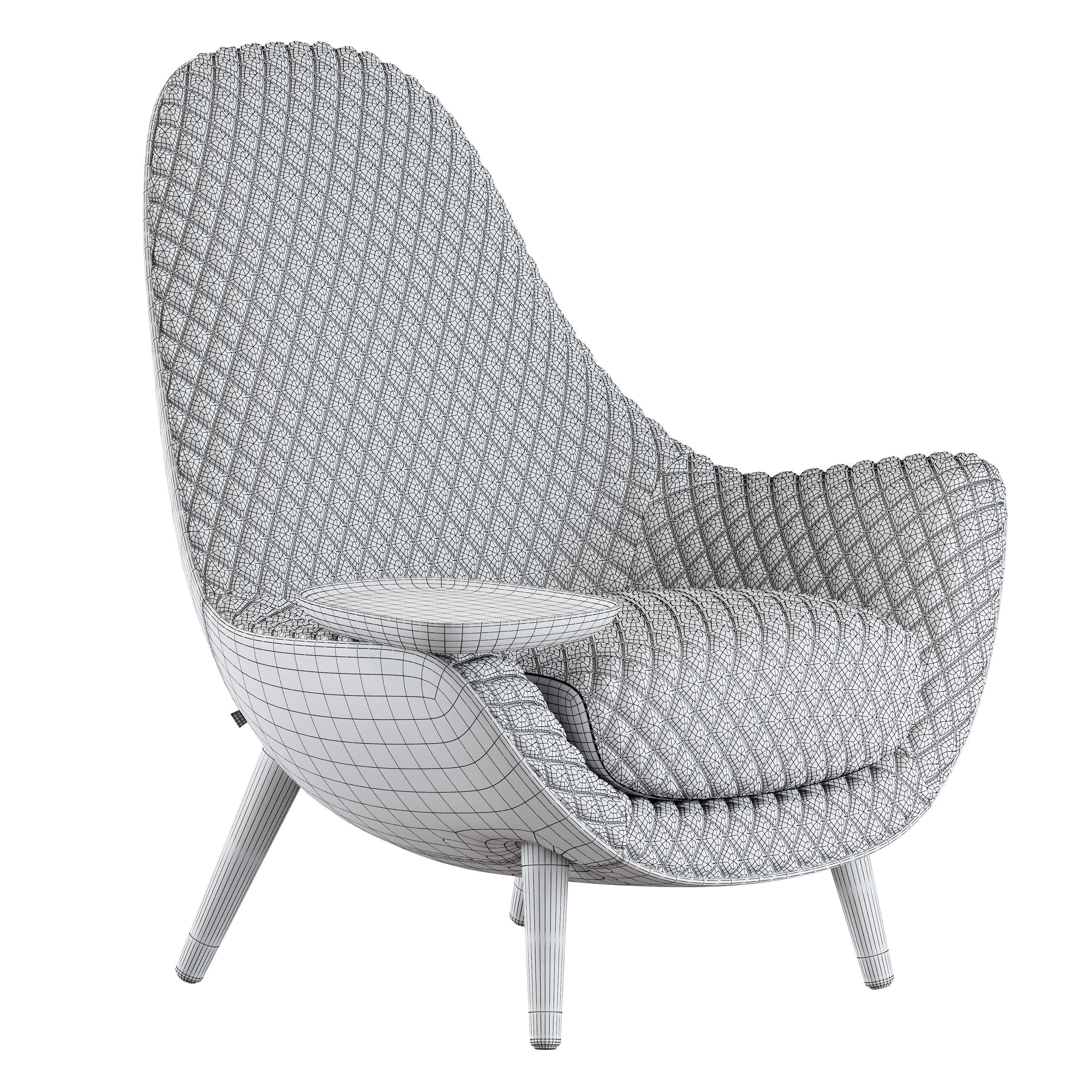 Armchair Mad King by Poliform 3D model_13