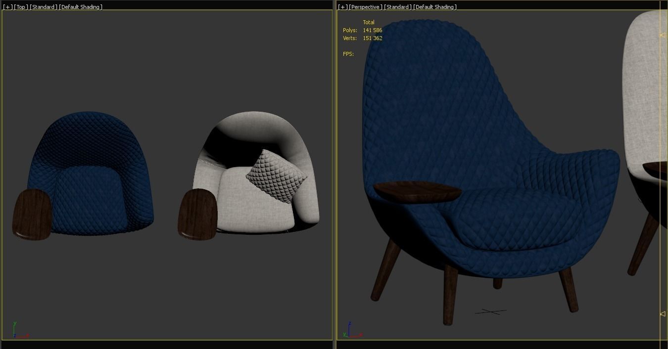 Armchair Mad King by Poliform 3D model_16