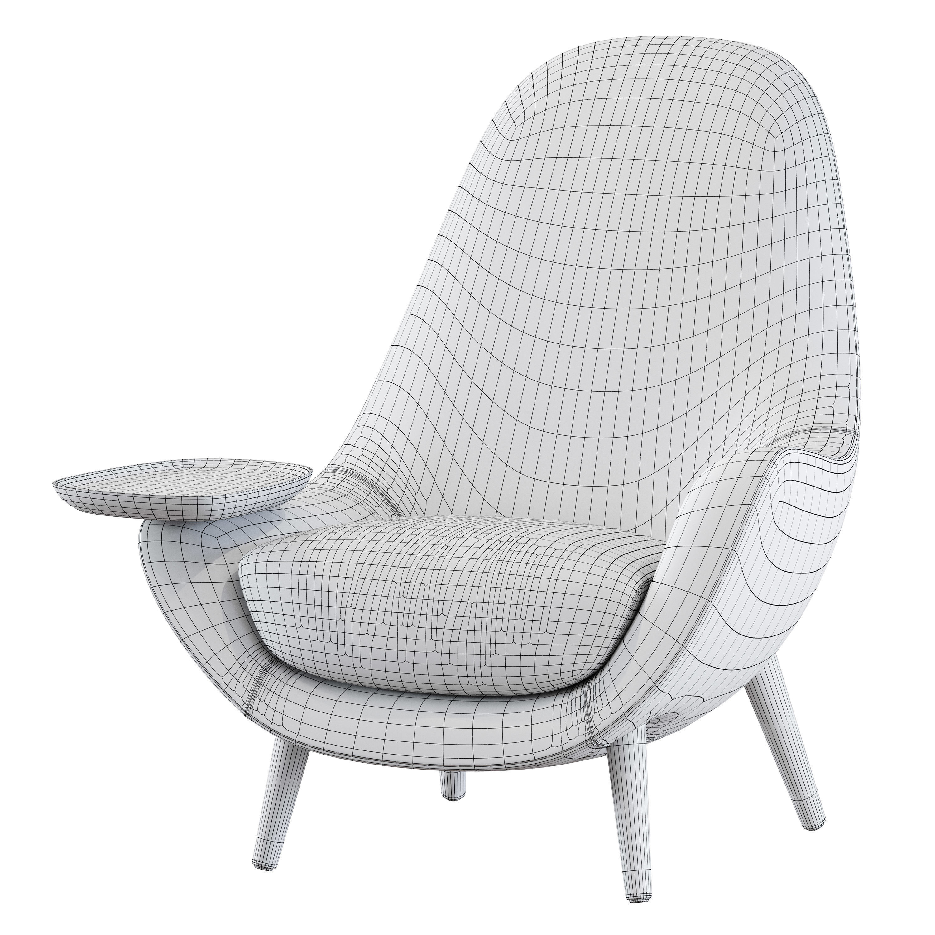 Armchair Mad King by Poliform 3D model_12