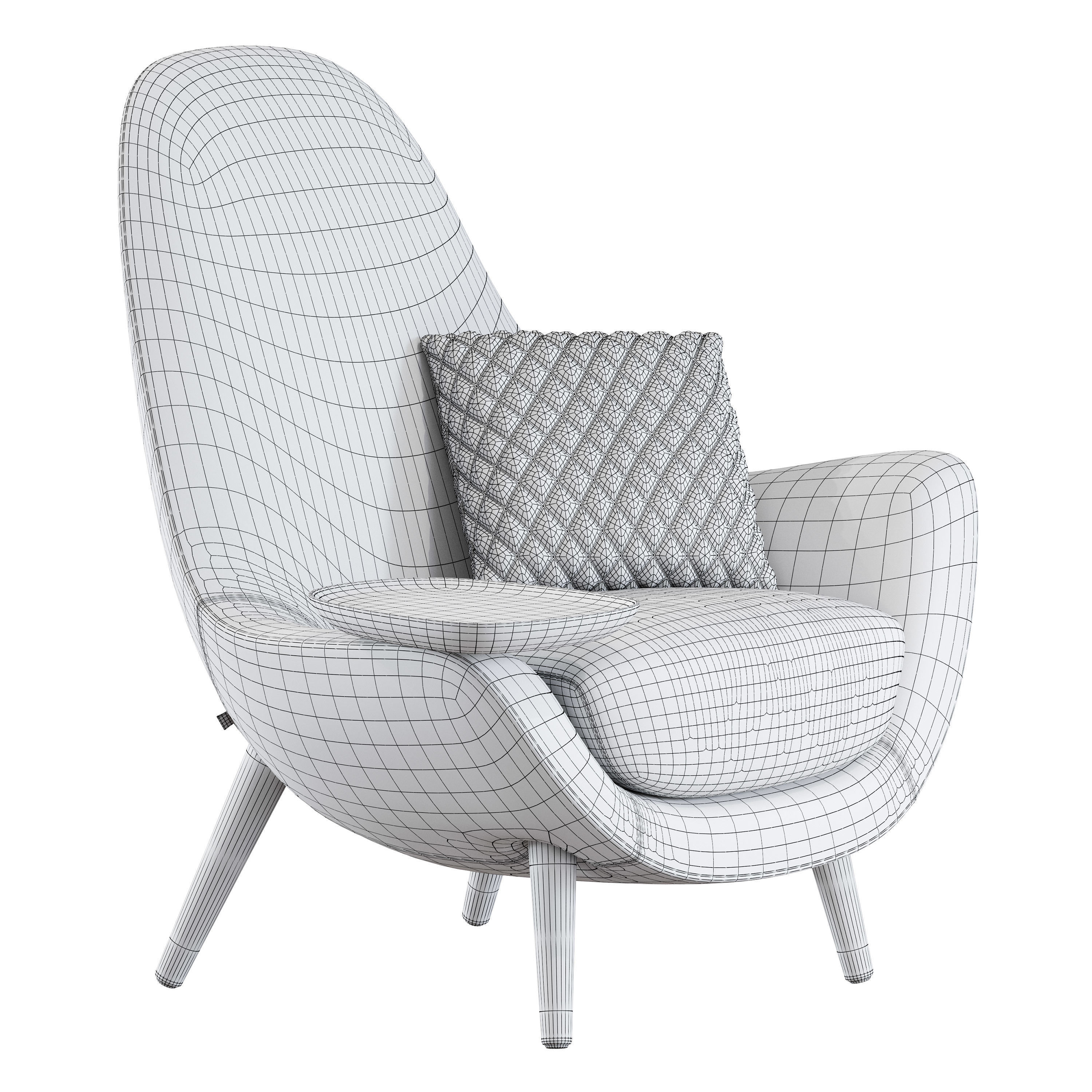 Armchair Mad King by Poliform 3D model_11