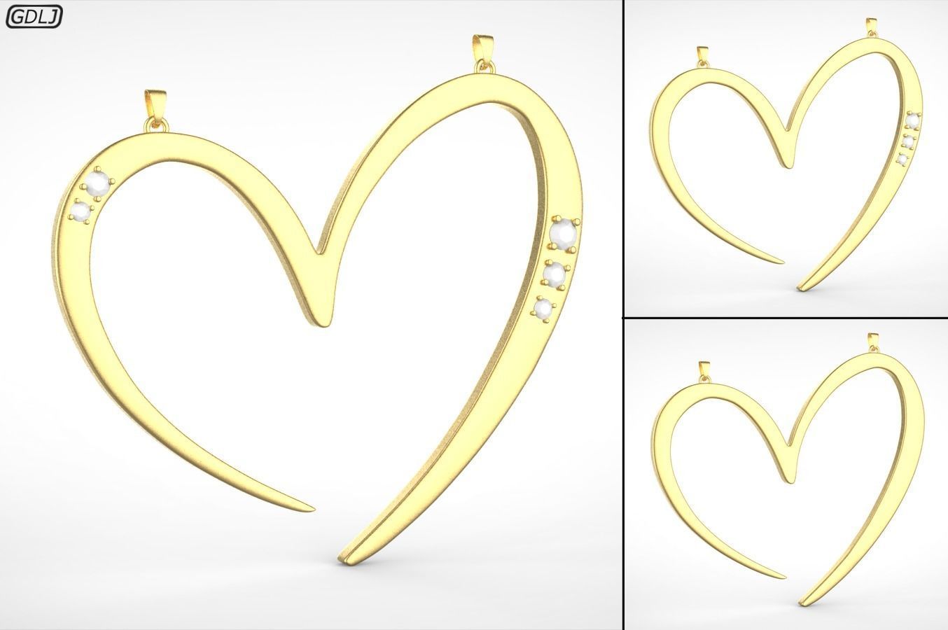3 Appreciate Middle Medals 3D Print Style image relating to Printable Medals named 3 Take pleasure in Middle Medals 3D Print Fashion