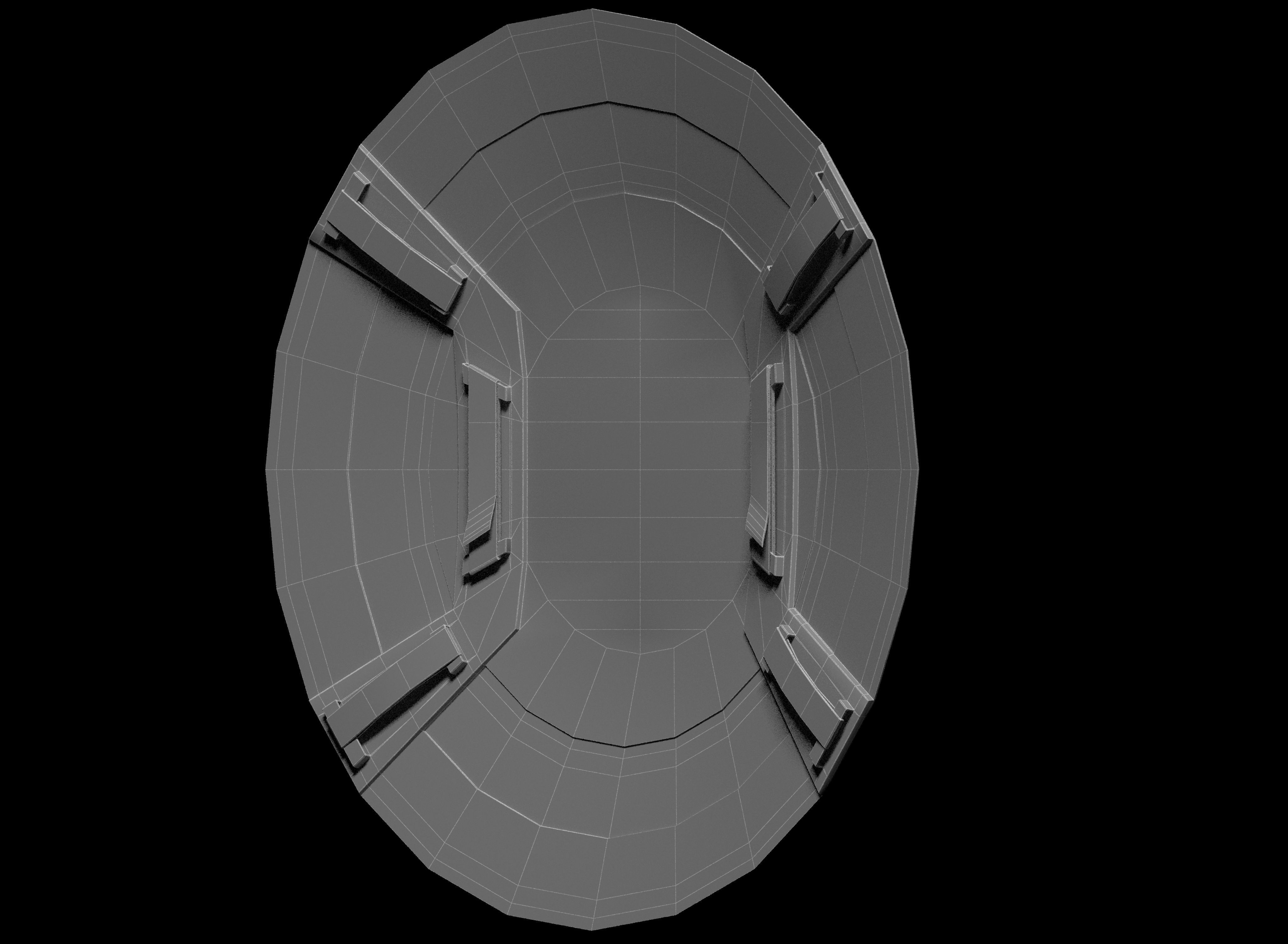 Captain America Shield Free low-poly 3D model_11