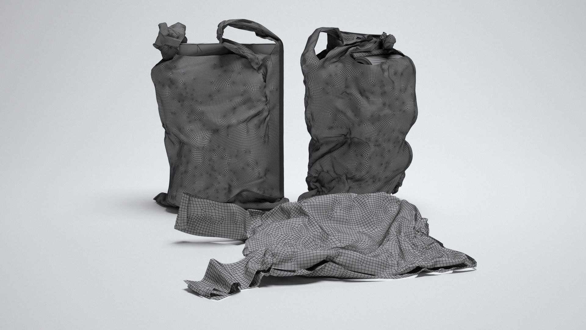 Shopping Grocery Bags 3D model_5