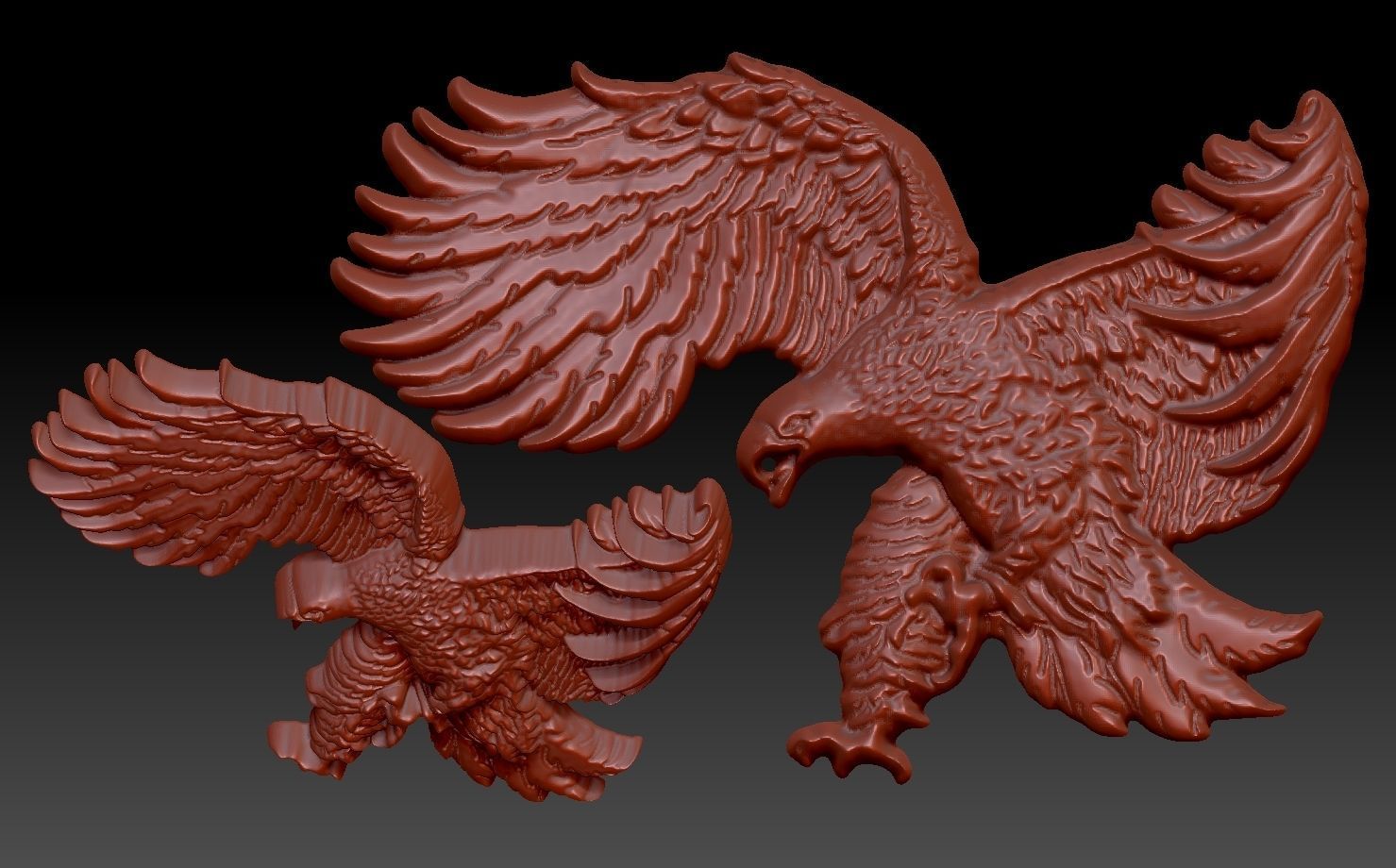 eagle golden 3D print model_1