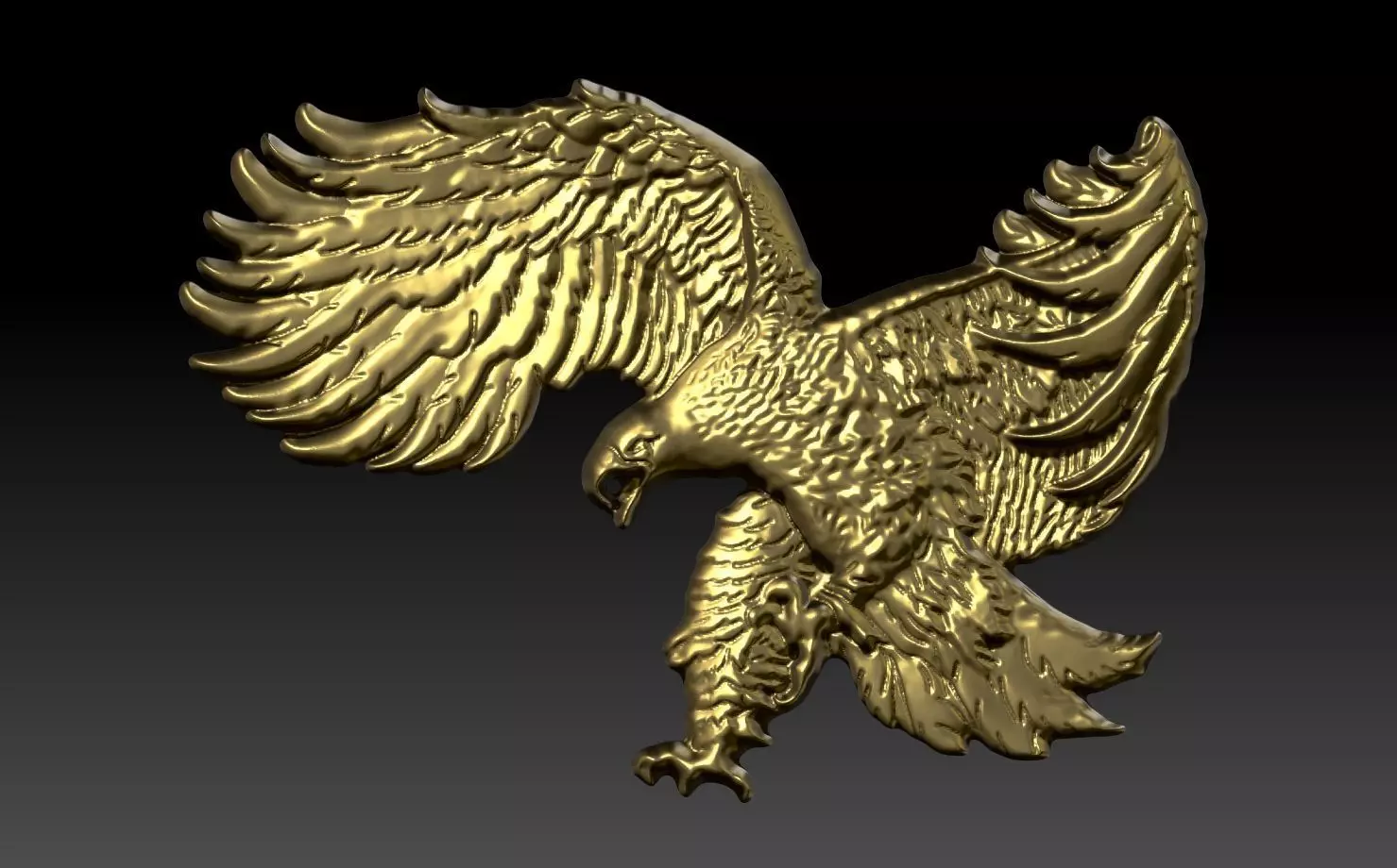 eagle golden 3D print model_0