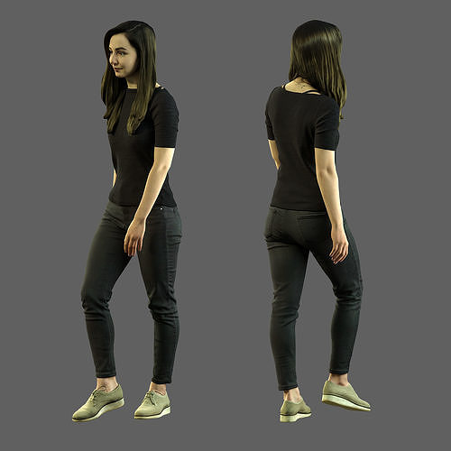 3d scan woman 8 3D model