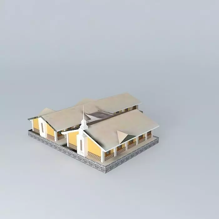 LDS. Mormon meeting center, Tapachula, Chiapas, Mexico. Free 3D model