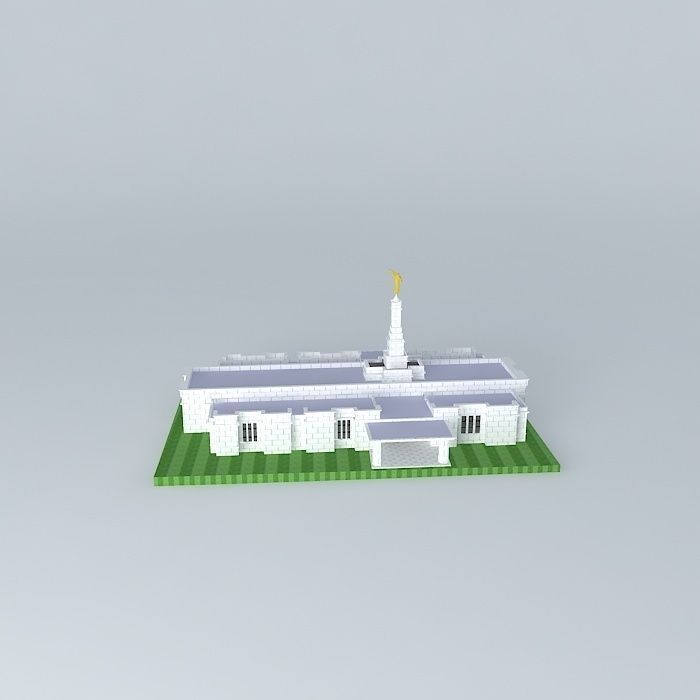 LDS. Templo Mormon, Aba Nigeria  121 st. operating Temple, Free 3D model_1