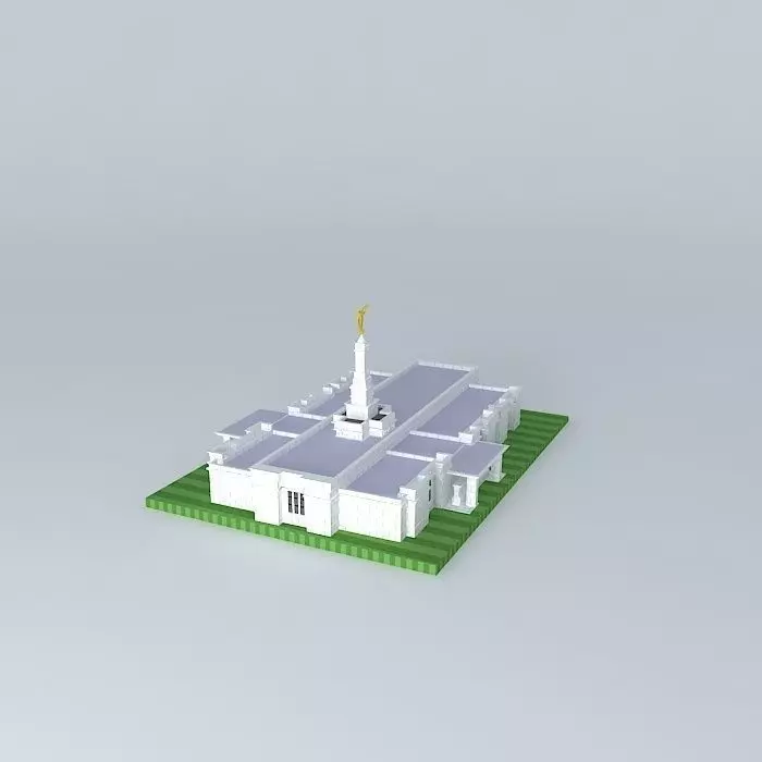 LDS. Templo Mormon, Aba Nigeria  121 st. operating Temple, Free 3D model_0