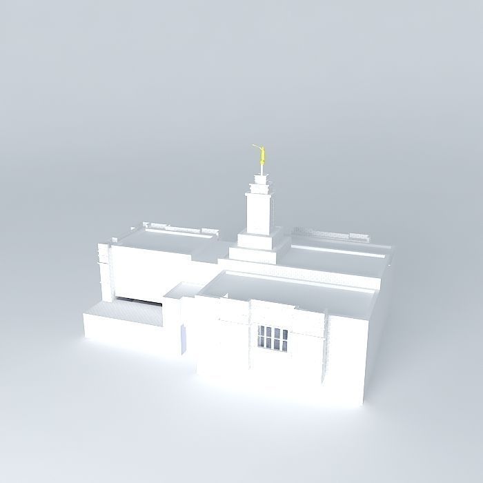 LDS. Temple Colonia Juarez, Chihuahua. Templo Mormon. 55th op... Free 3D model_1