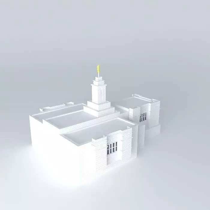 LDS. Temple Colonia Juarez, Chihuahua. Templo Mormon. 55th op... Free 3D model_0