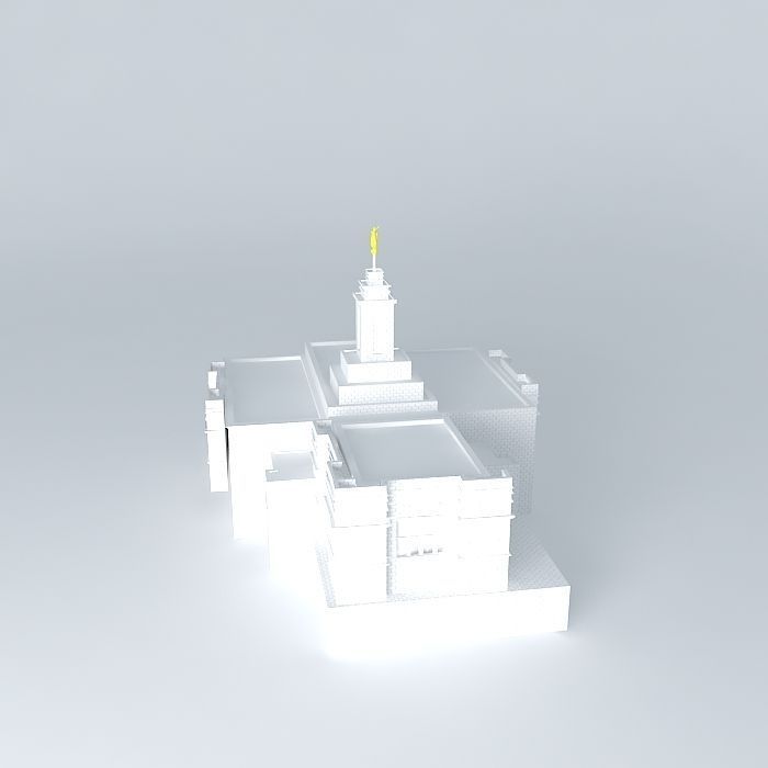 LDS. Temple Colonia Juarez, Chihuahua. Templo Mormon. 55th op... Free 3D model_2
