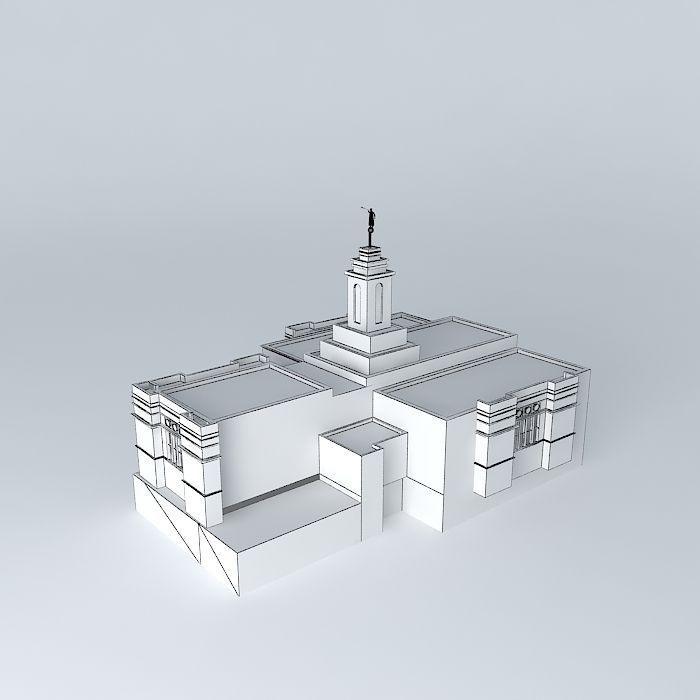 LDS. Temple Colonia Juarez, Chihuahua. Templo Mormon. 55th op... Free 3D model_4