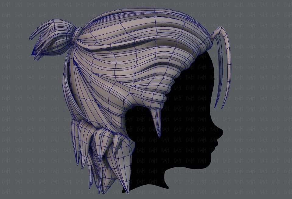 3D Hair style for boy V61 Low-poly 3D model_11